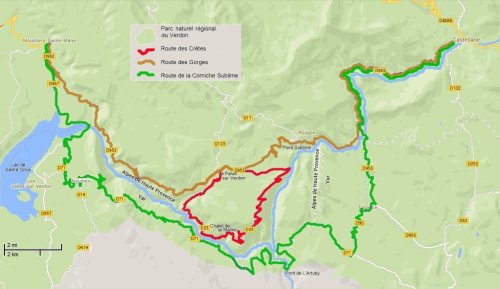 Mapa Rota Verdon